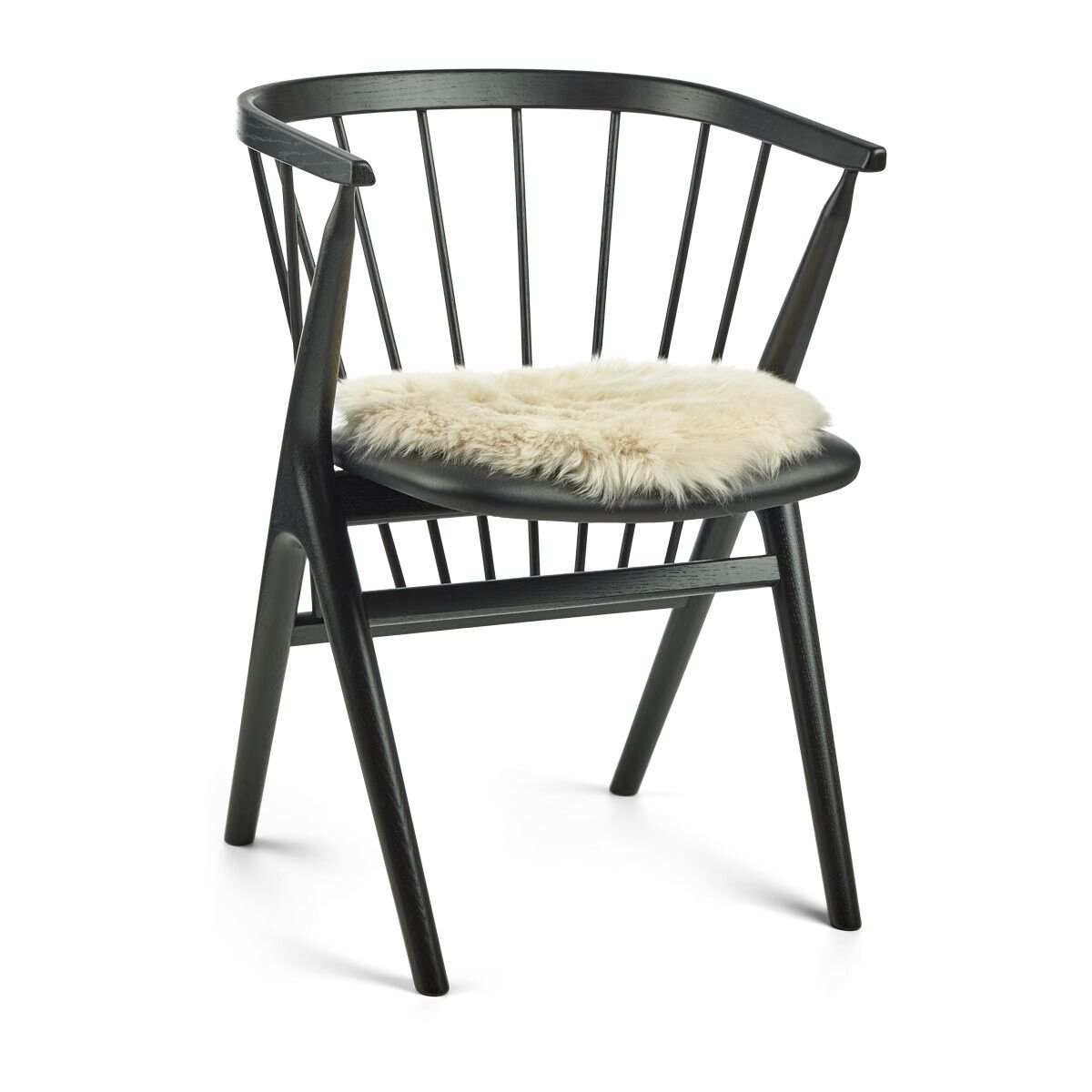 Dessus de siège en peau de mouton | Laine longue | Ø38 cm Linge