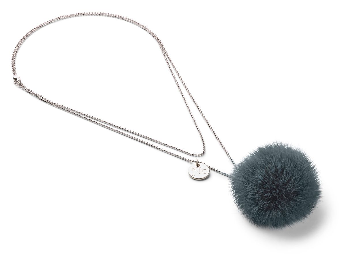 Collier Pompon Vert pastel clair
