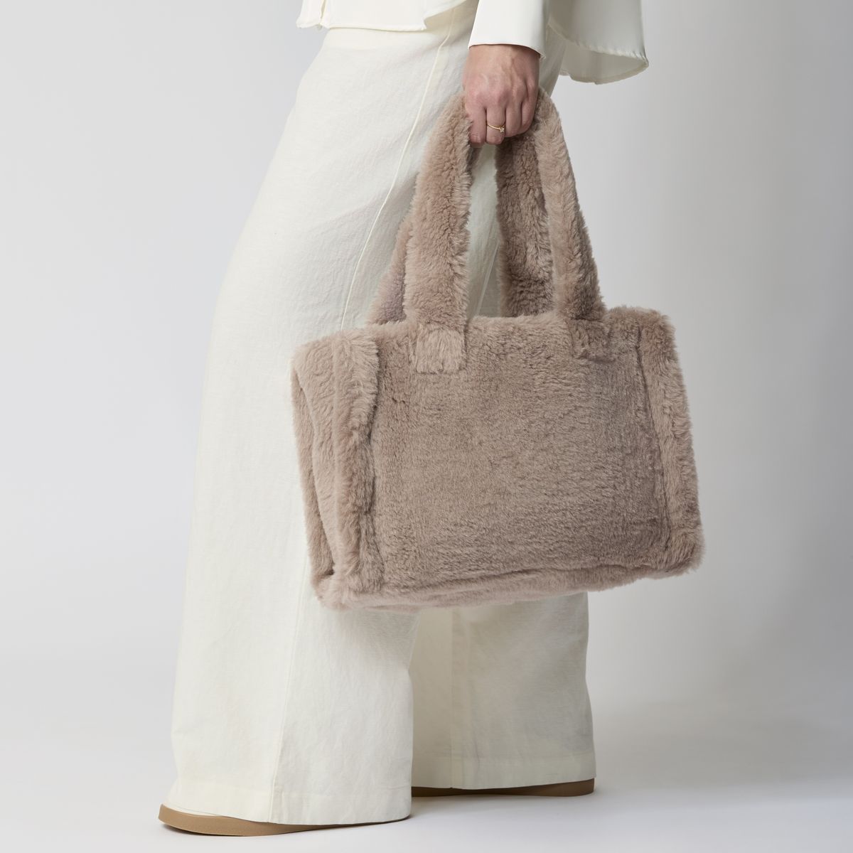 Mini Glory Shopper Cuir brun