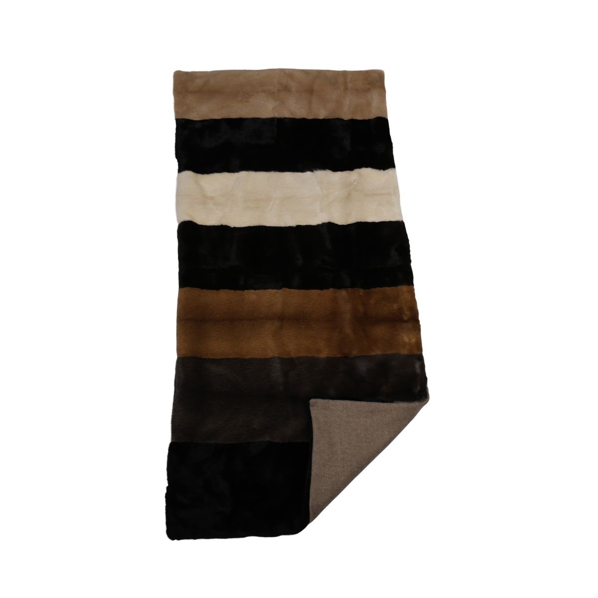 Plaid en Vison | Doublure en Cachemire | Multicolore | 62x130 cm