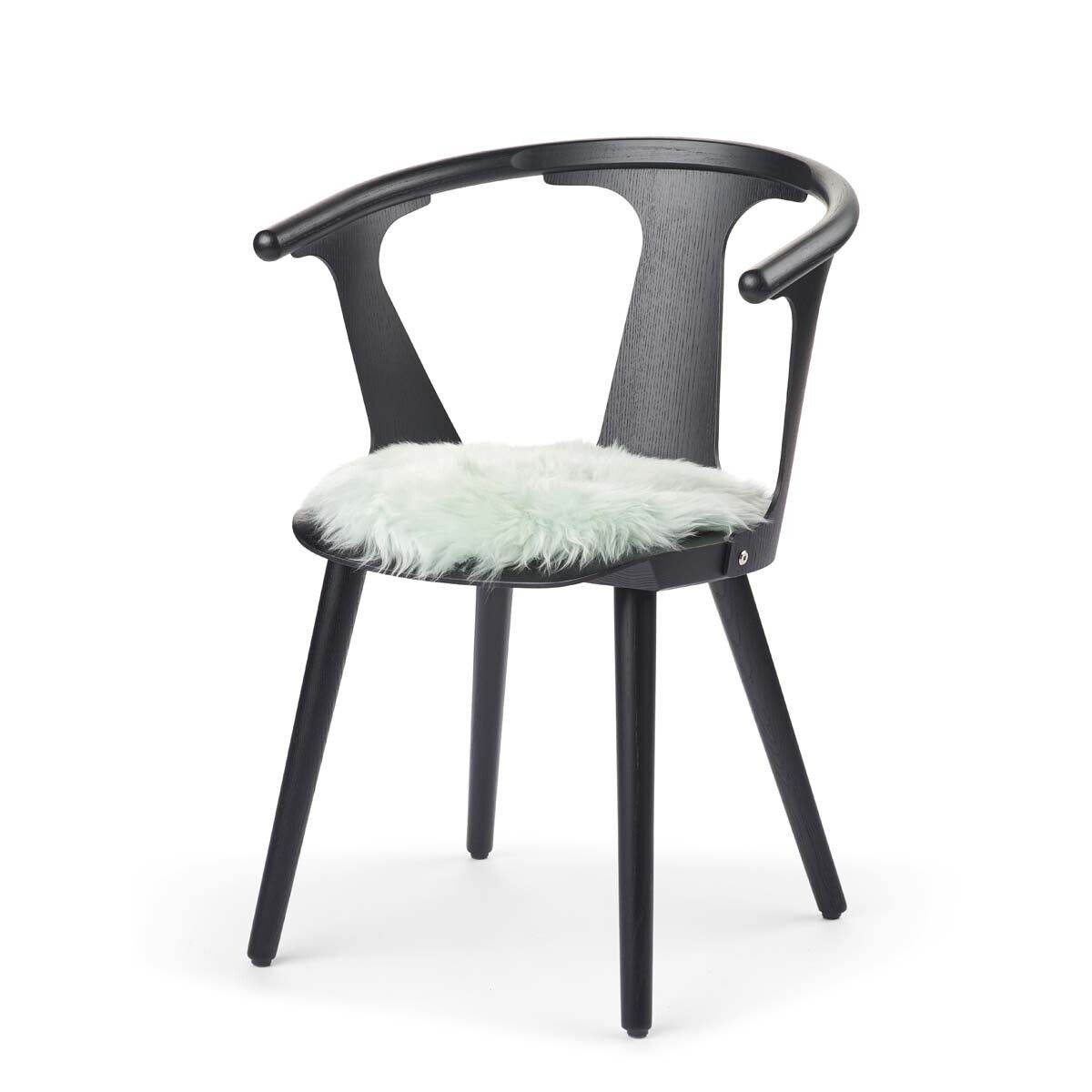 Dessus de siège en peau de mouton | Laine longue | Ø38 cm Menthe