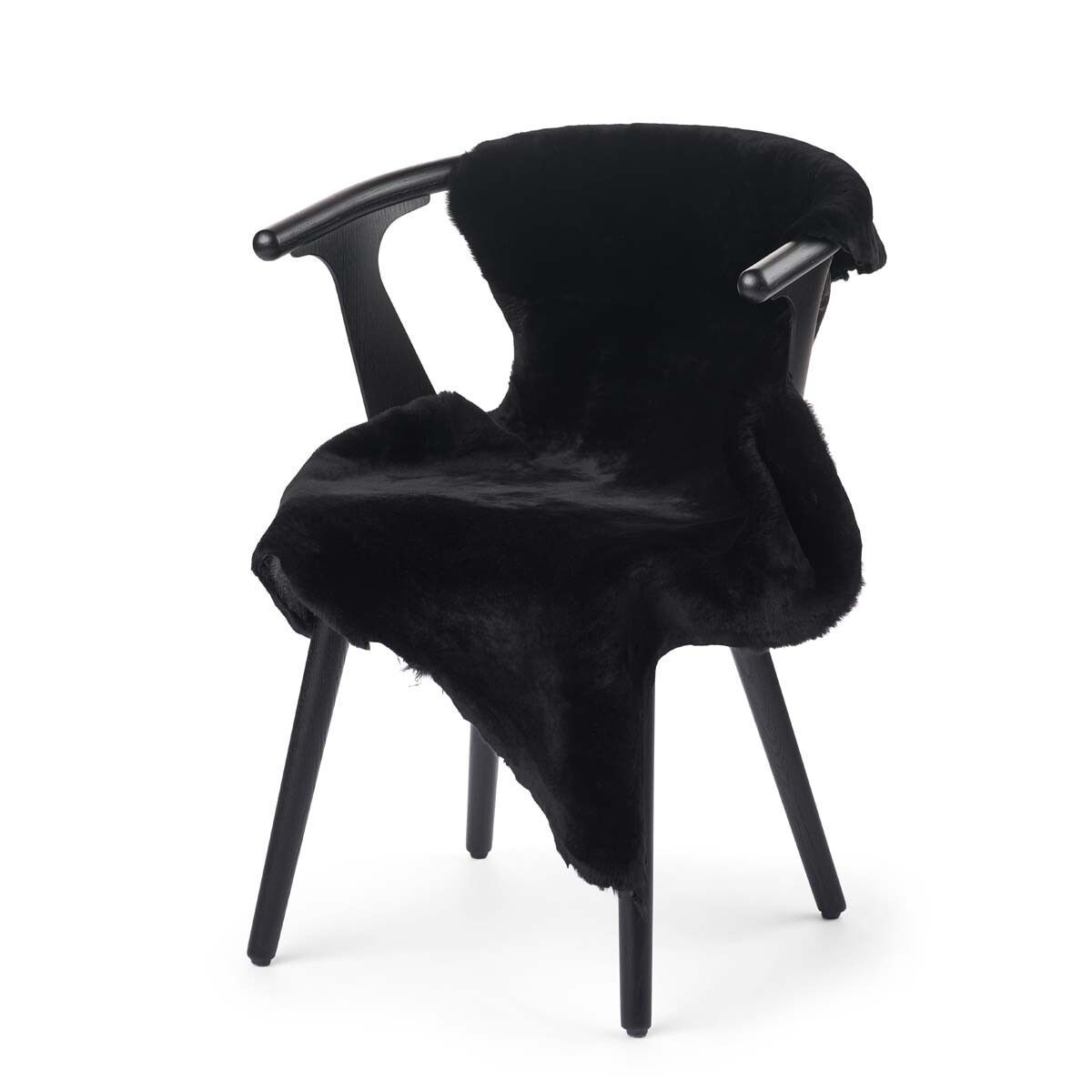 Peau de mouton double face | Australie | 90 cm Noir