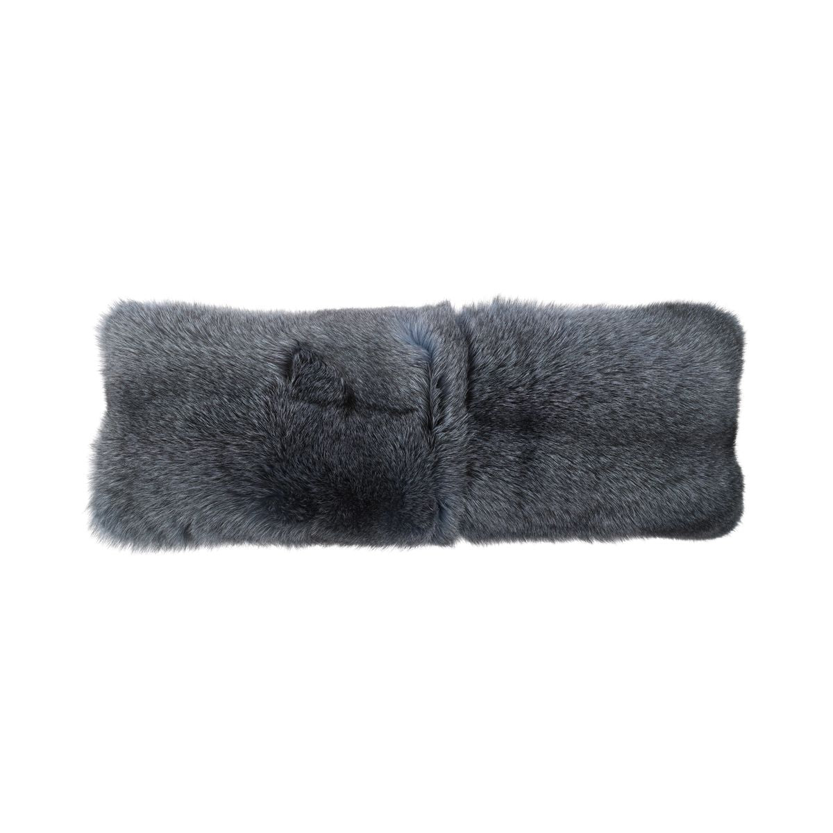 Coussin Premium en Renard | Dos en Cachemire | Norvège | Bleu | 76x25 cm