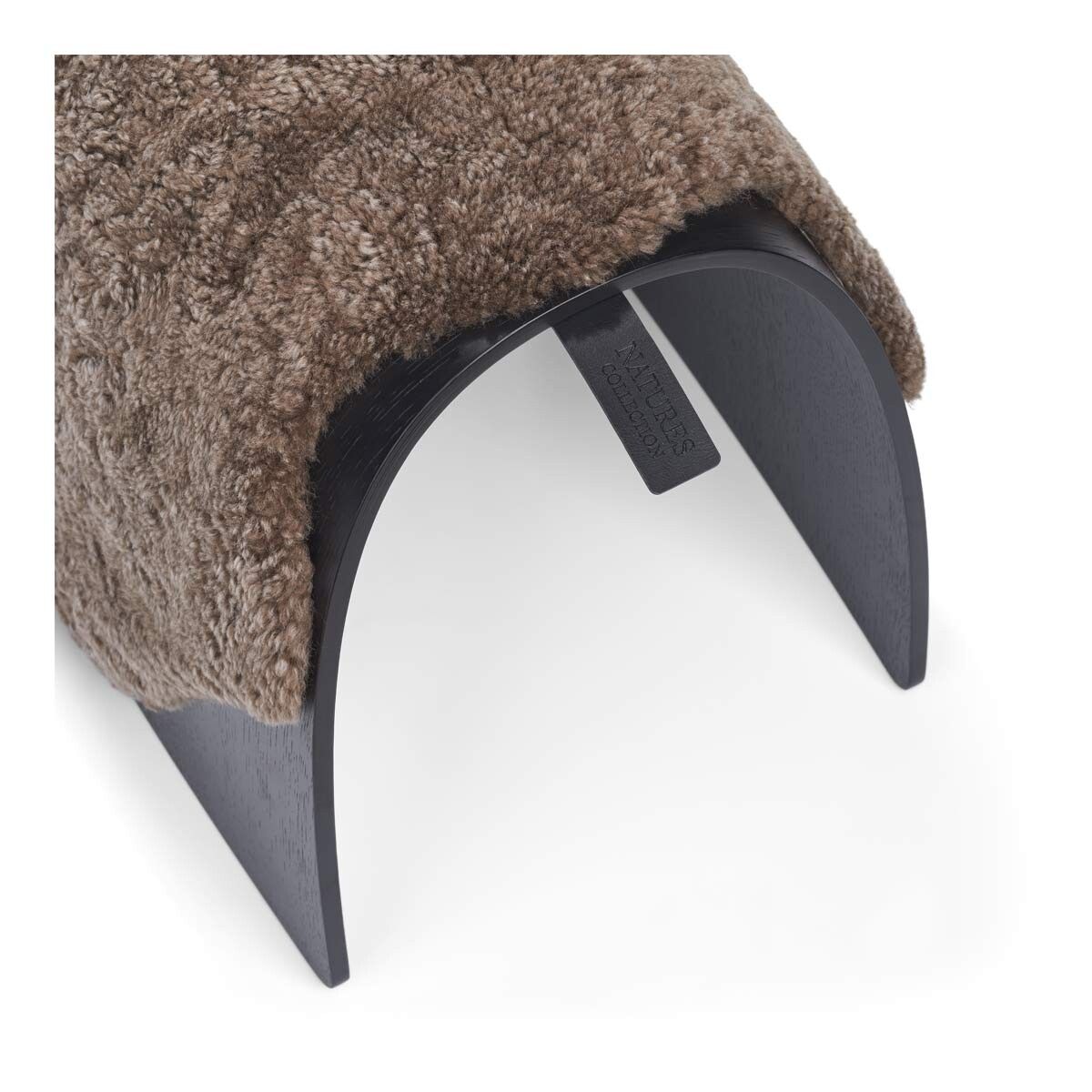 Dessus de tabouret en peau de mouton | Laine courte Taupe