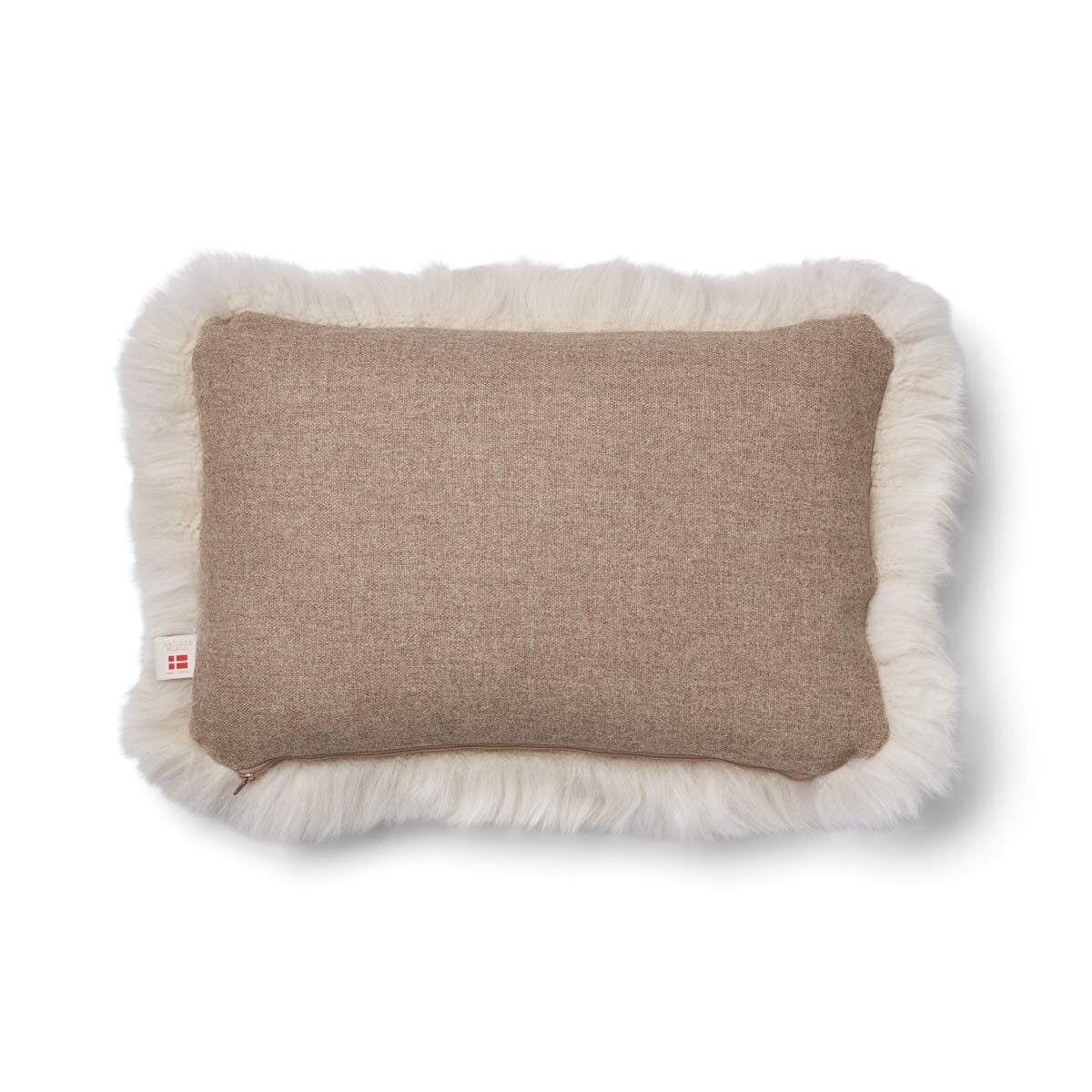 Coussin en peau de mouton longue laine
