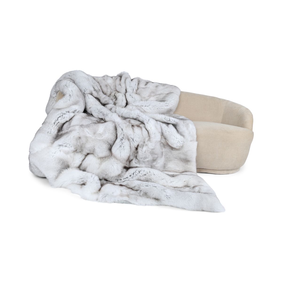 Plaid Premium Fox | Support Cachemire | Renard Bleu | 230x320 cm