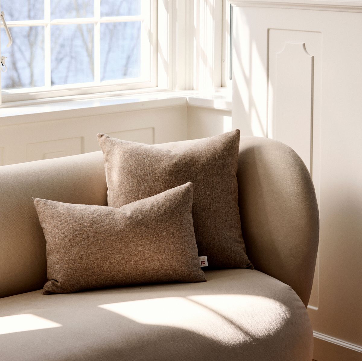 Coussin double face | 52x52 cm | 34x52 cm Beige