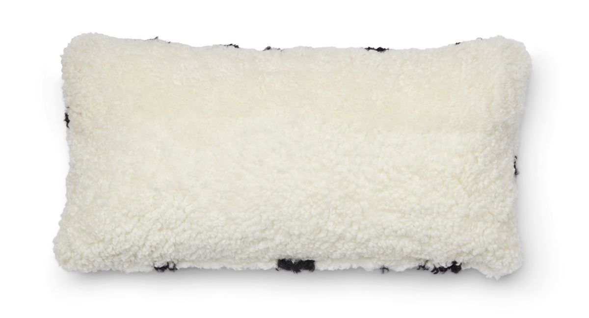 Coussin zébré Ivoire/Noir