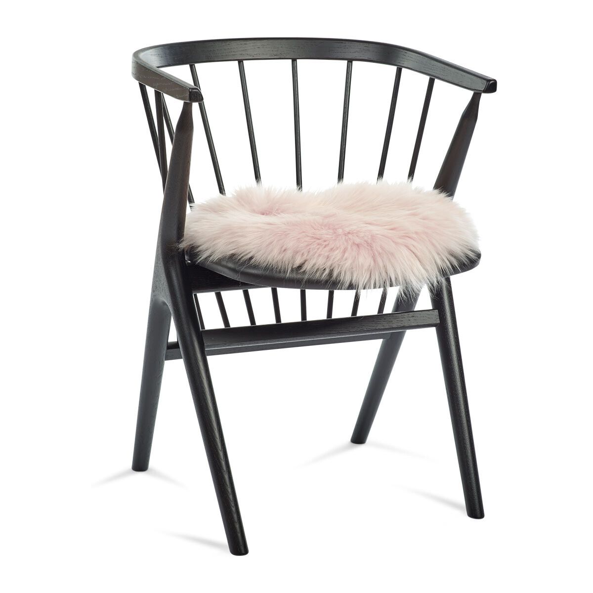 Dessus de siège en peau de mouton | Laine longue | Ø38 cm Candy