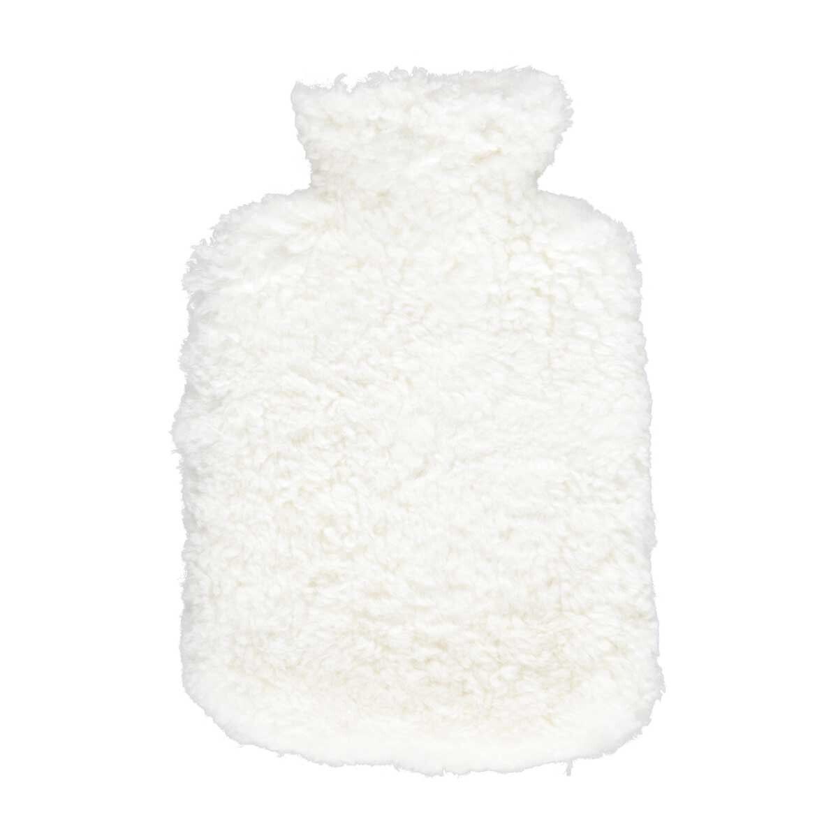 Bouillotte habillée de peau de mouton Ivoire