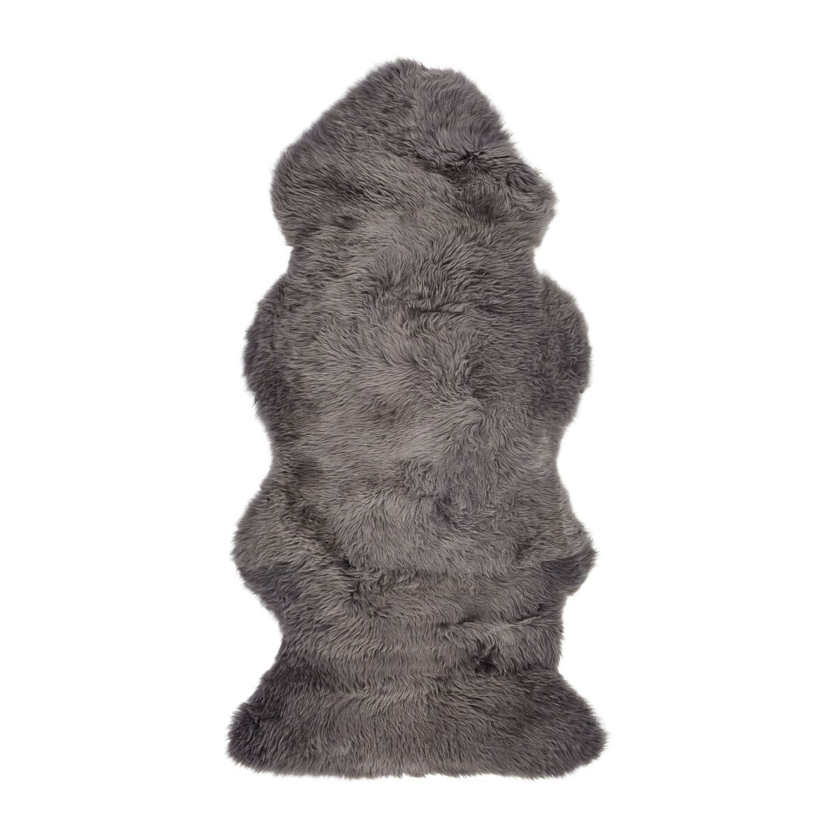 Peau de mouton de Nouvelle-Zélande à laine longue 135 cm Acier