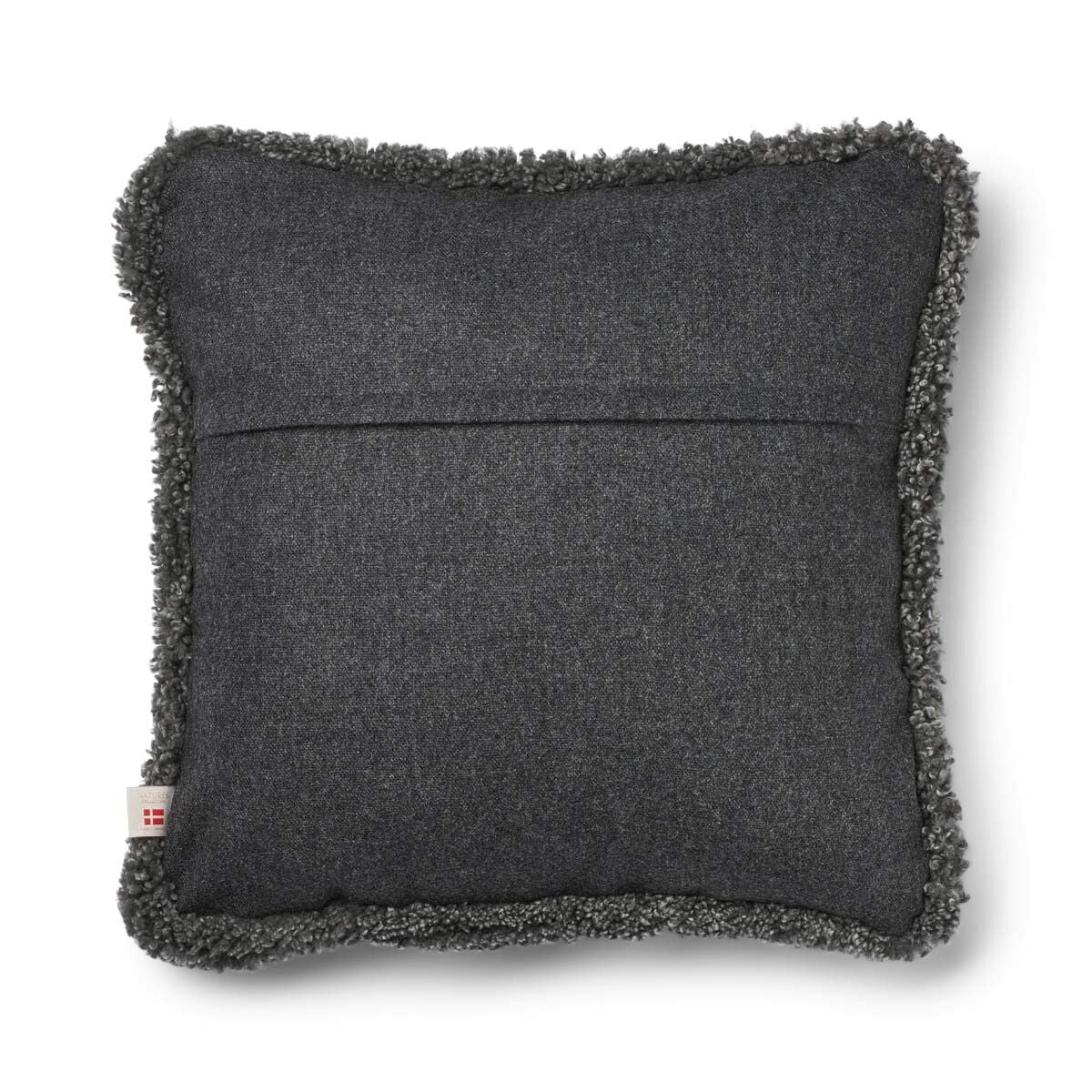 Coussin en laine courte de mouton Roche/Graphite