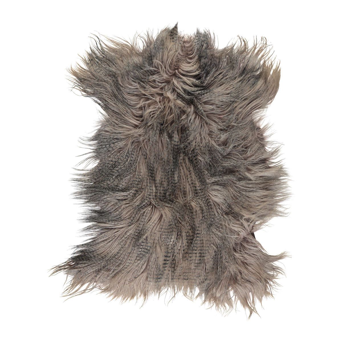 Peau de chèvre de première qualité | Mongolie | 110x70cm Taupe Poussiéreux