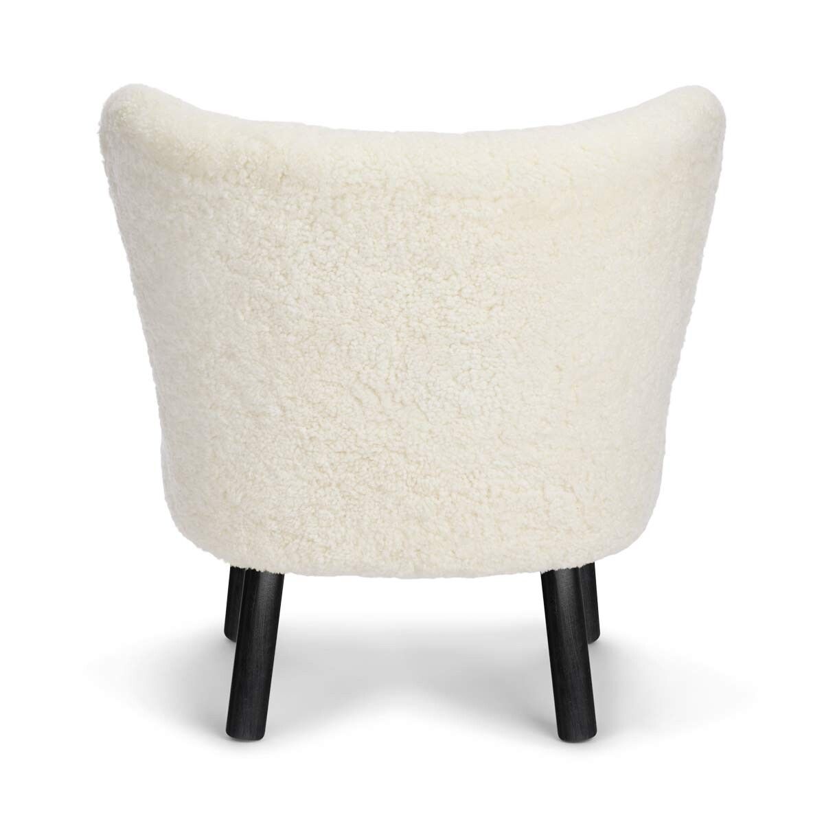 Fauteuil lounge Emily | Laine courte Ivoire