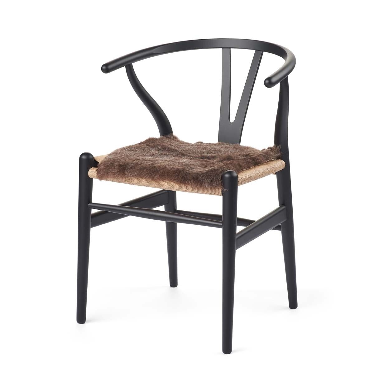 Dessus de siège en peau de mouton à laine courte | 40 × 40 cm Marron Rouillé