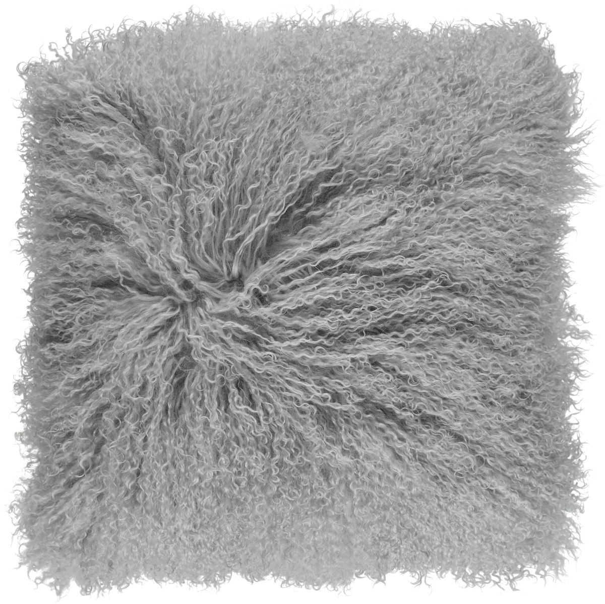 Coussin bouclé Gris Léger