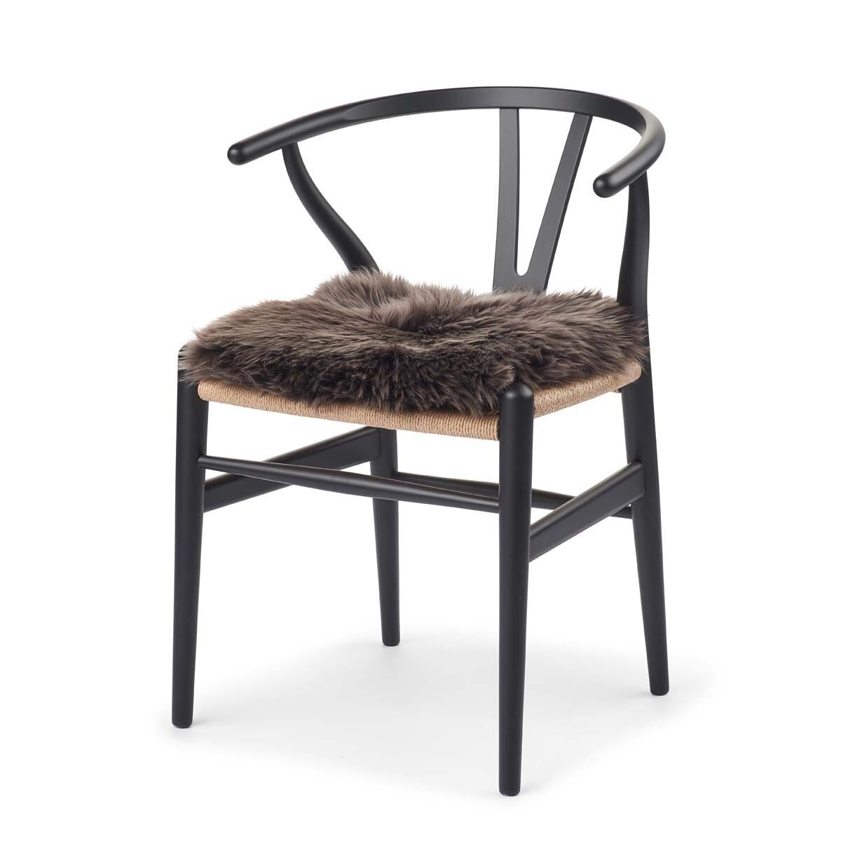 Calf Leather Seat Cover | Ø38 cm Noyer