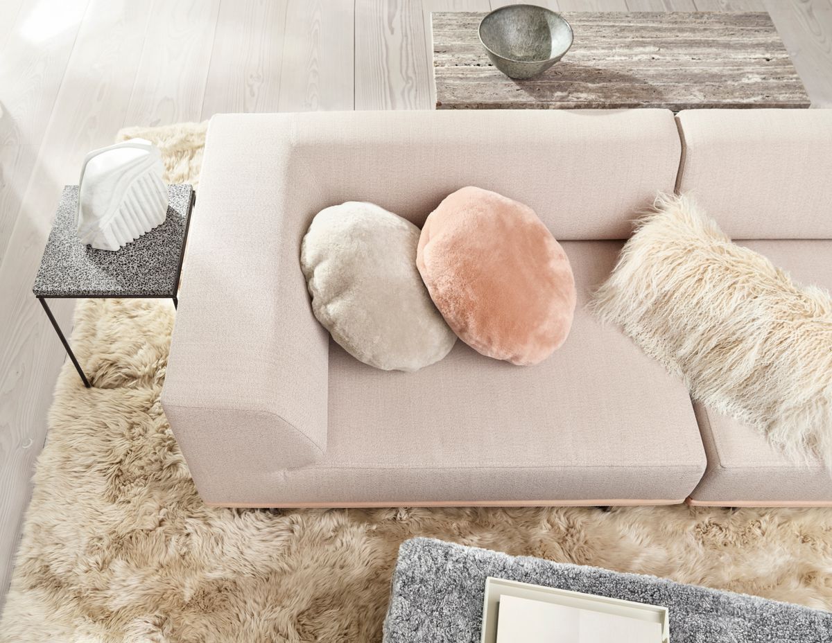 Coussin en velours nordique Mocca clair