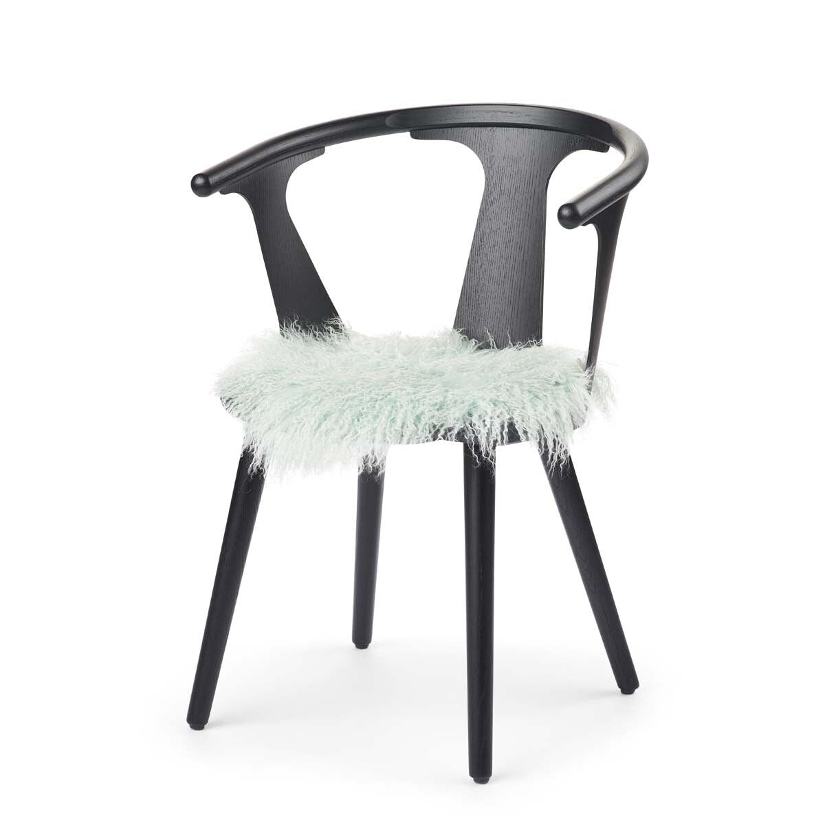 Dessus de siège en peau de mouton tibétaine | Ø38 cm Menthe