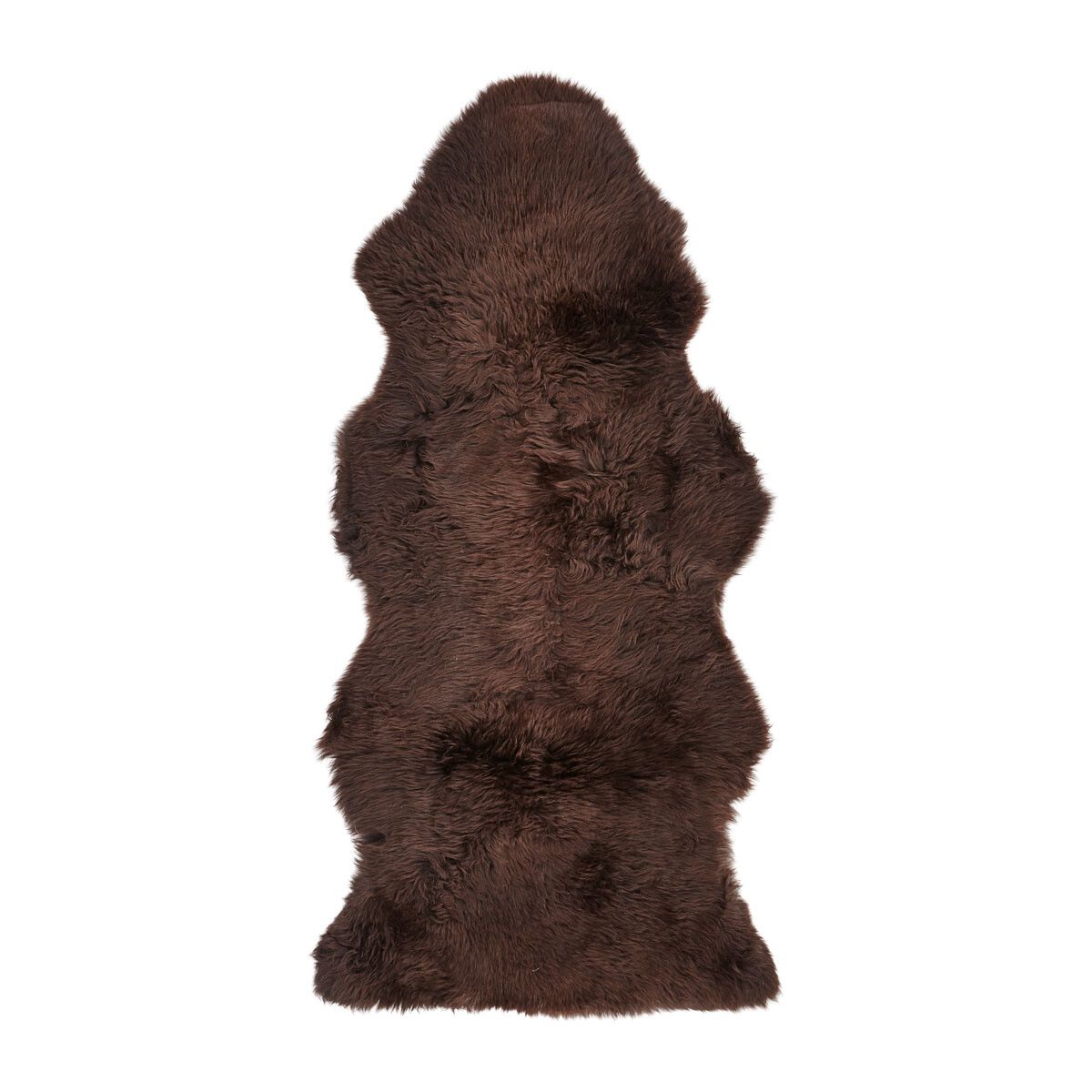 Peau de mouton de Nouvelle-Zélande à laine longue 135 cm Chocolat