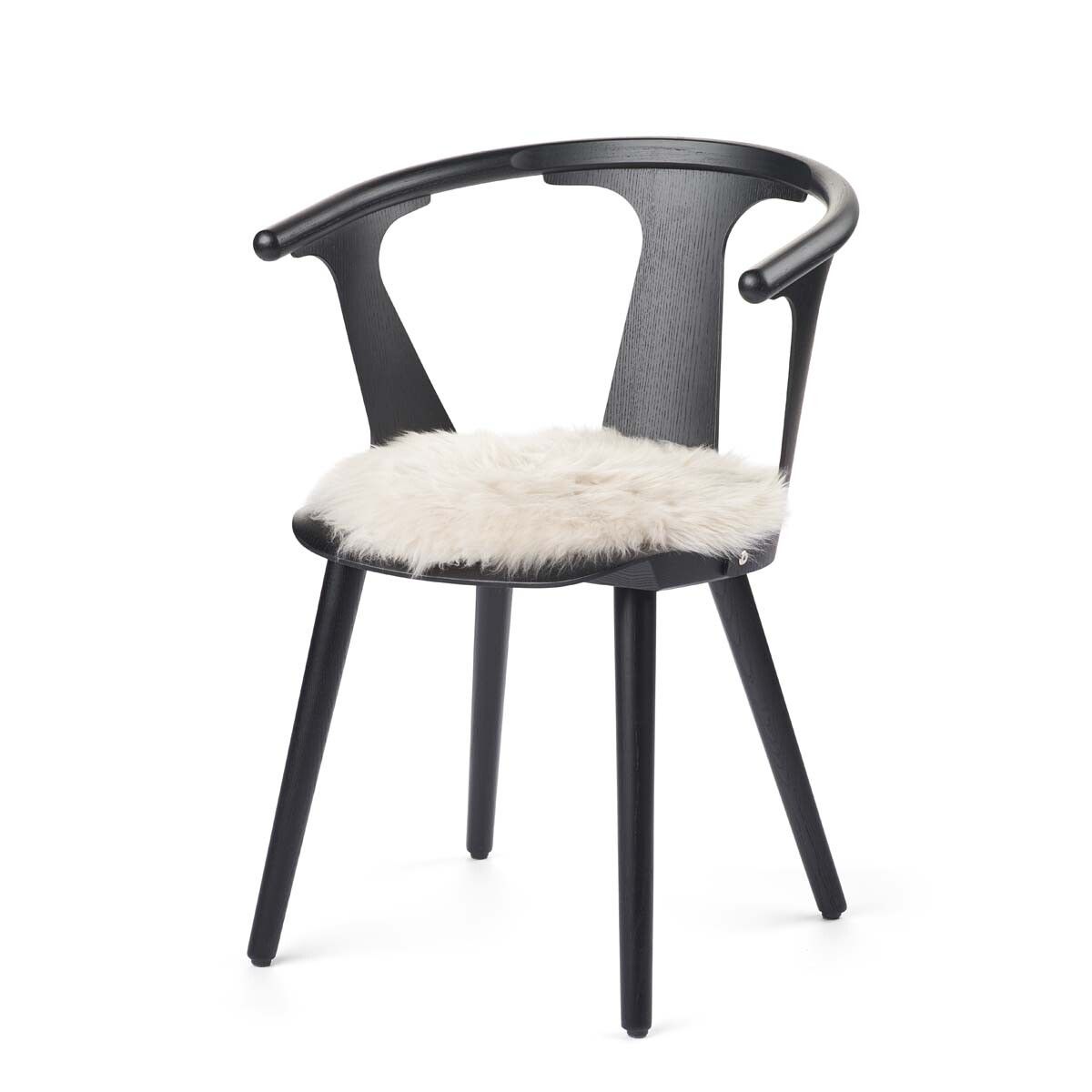 Dessus de siège en peau de mouton | Laine longue | Ø38 cm Linge