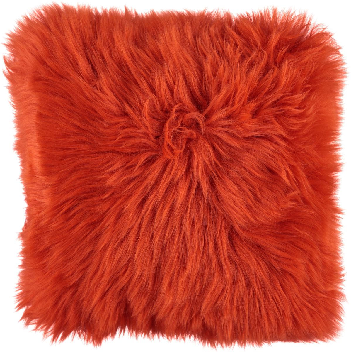 Coussin en peau de mouton longue laine Fiesta