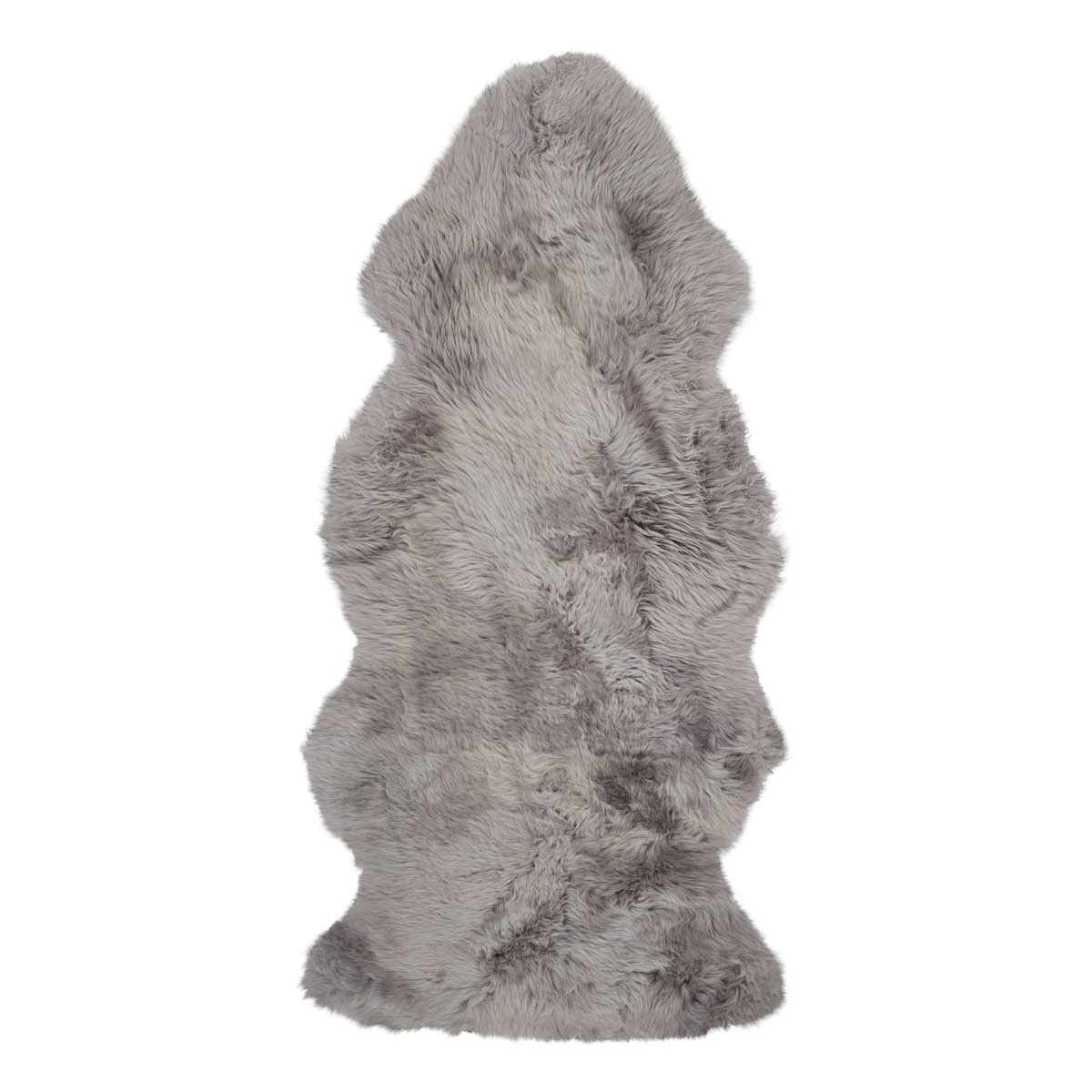Peau de mouton de Nouvelle-Zélande à laine longue 135 cm Gris Léger