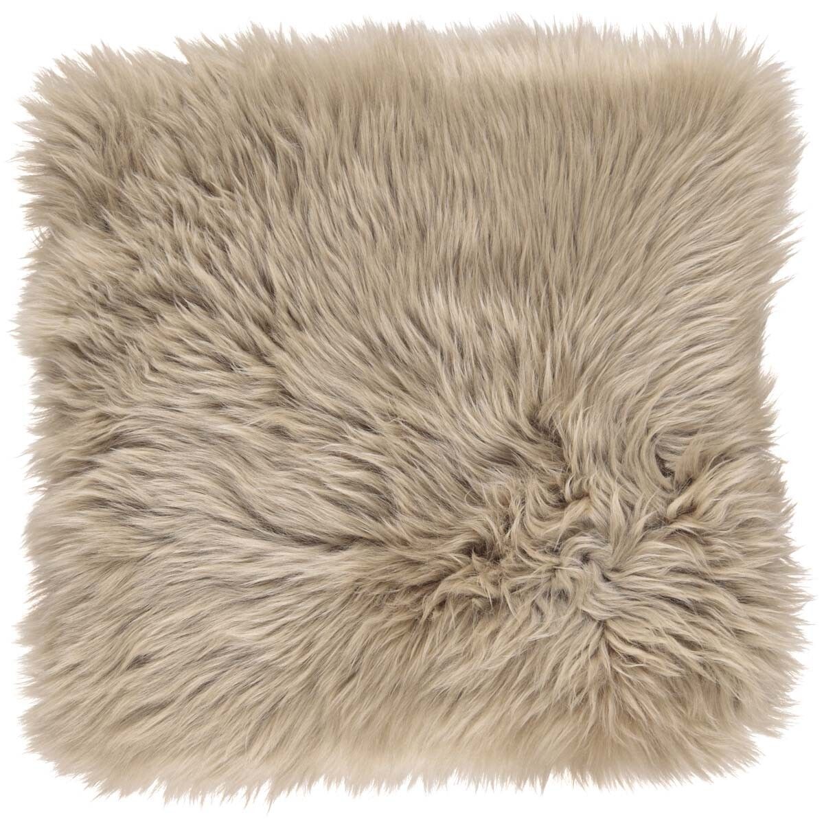 Calf Leather Seat Cover | Ø38 cm Taupe