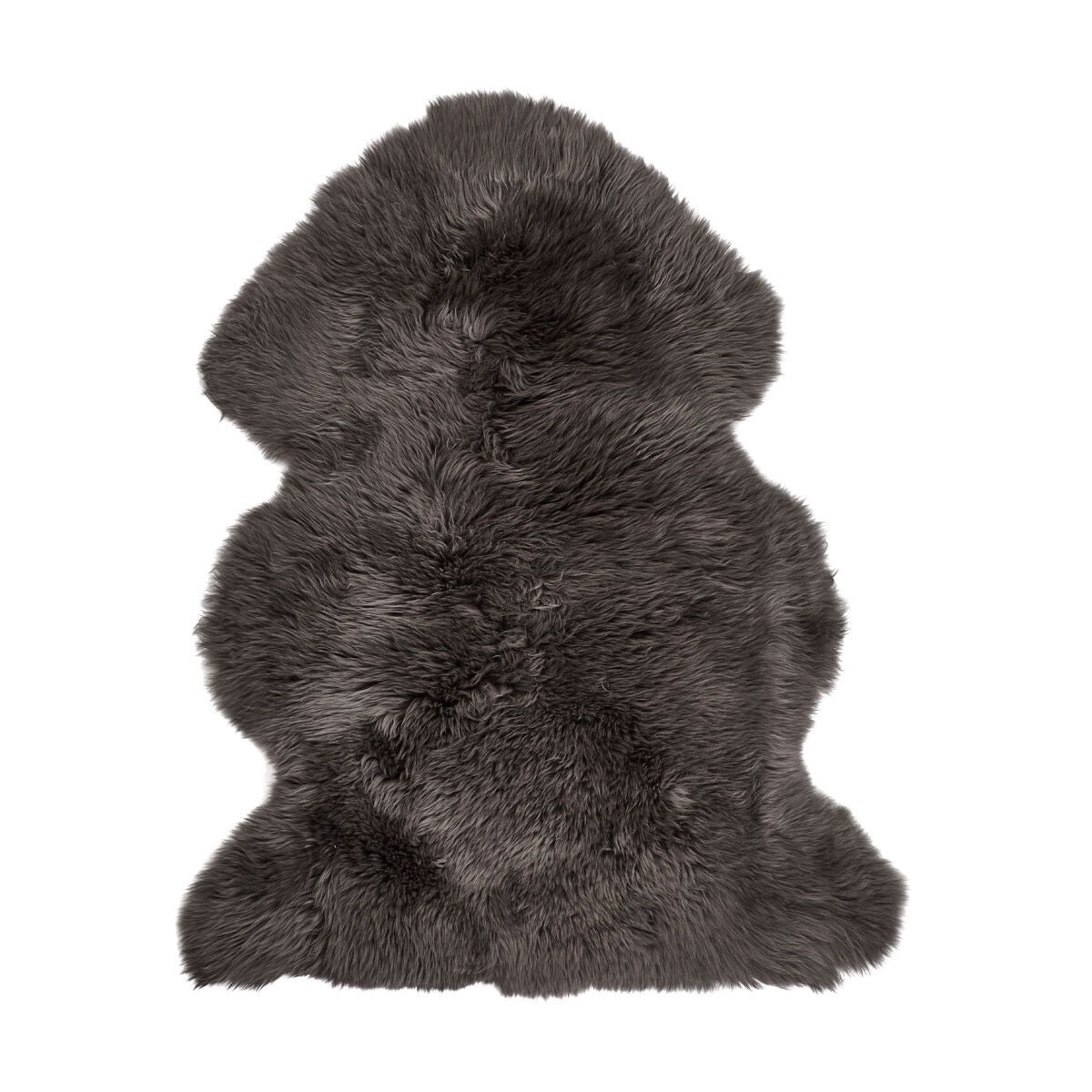 Peau de mouton de Nouvelle-Zélande à laine longue 115x60 cm Acier