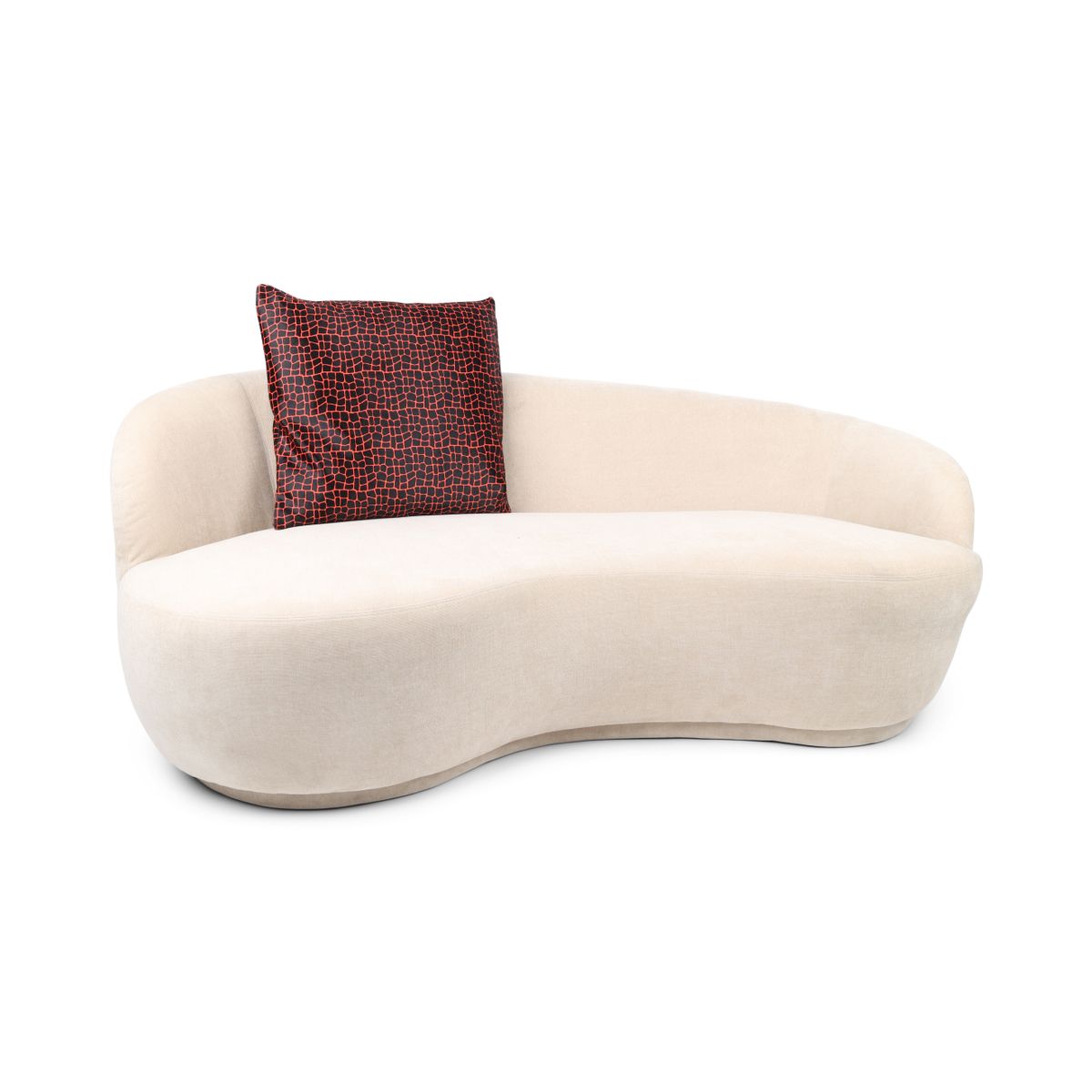 Coussin premium en peau de vache | Double face Red/Black Crocodile Print