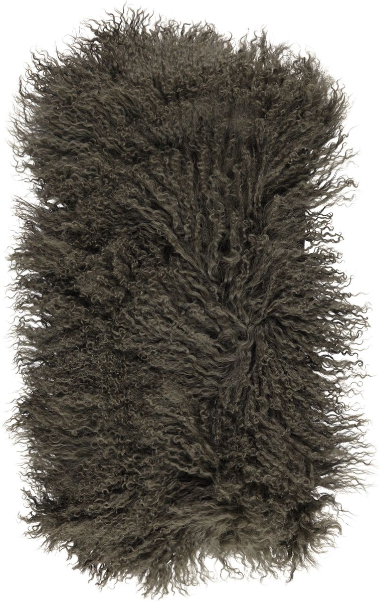 Coussin bouclé Vert Haie
