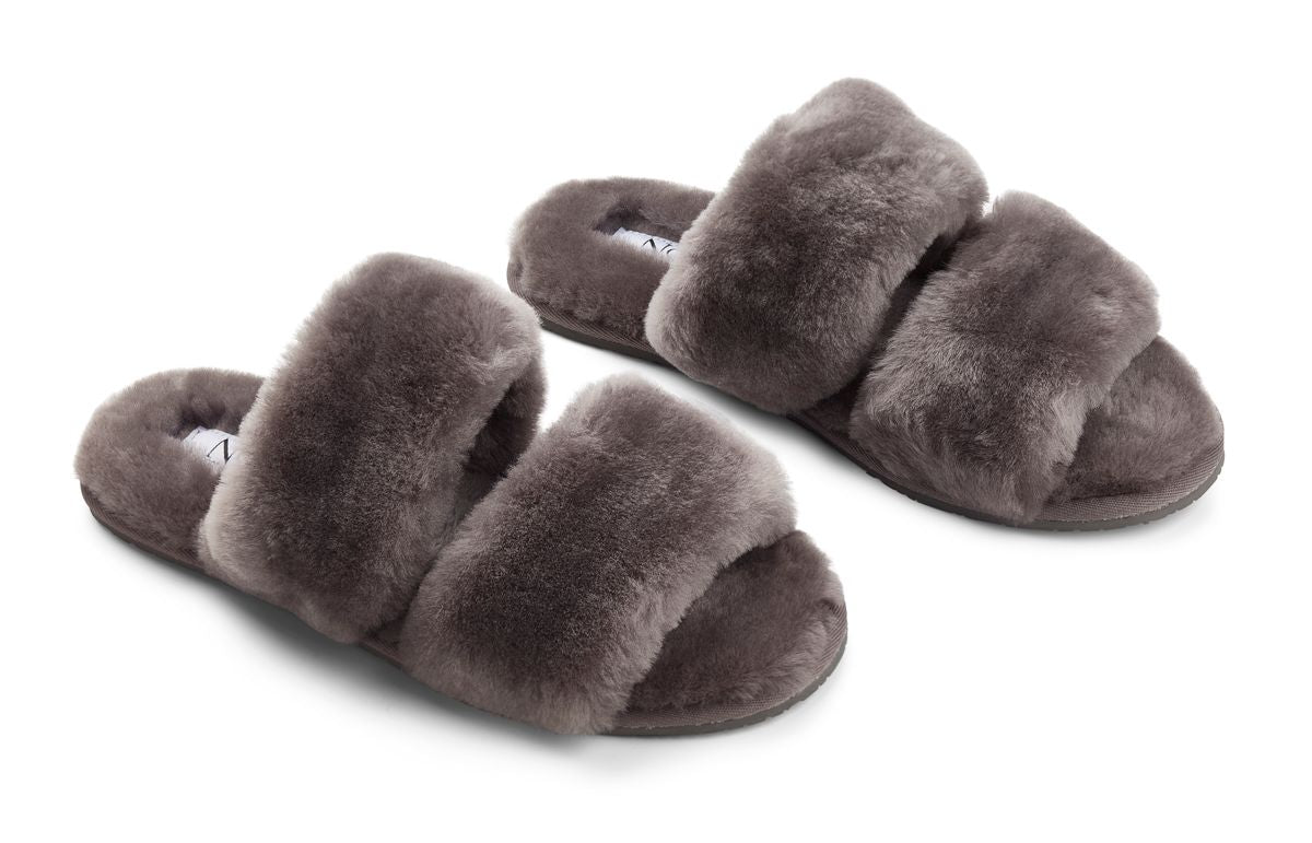 Chaussons à brides Gris Foncé