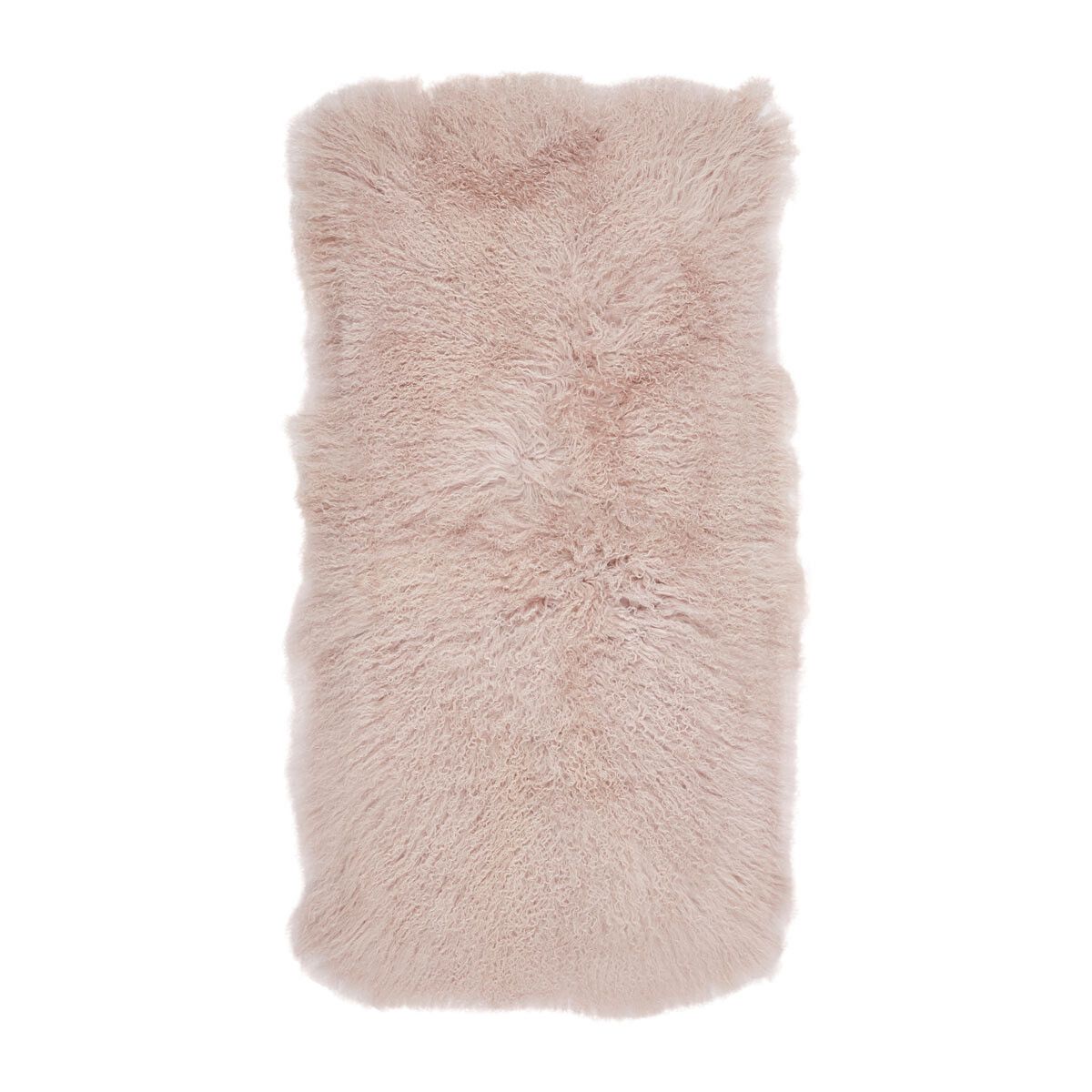 Jeté en peau de mouton bouclée  60 × 120 cm Colombe