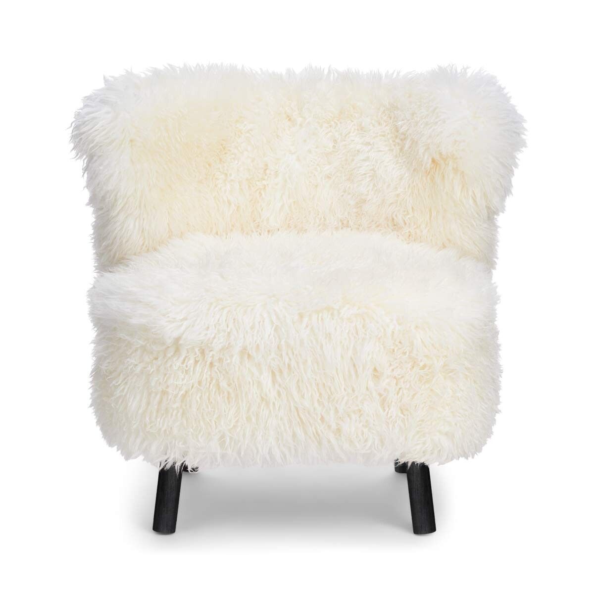 Fauteuil lounge Emily | Laine courte Blanche-Neige