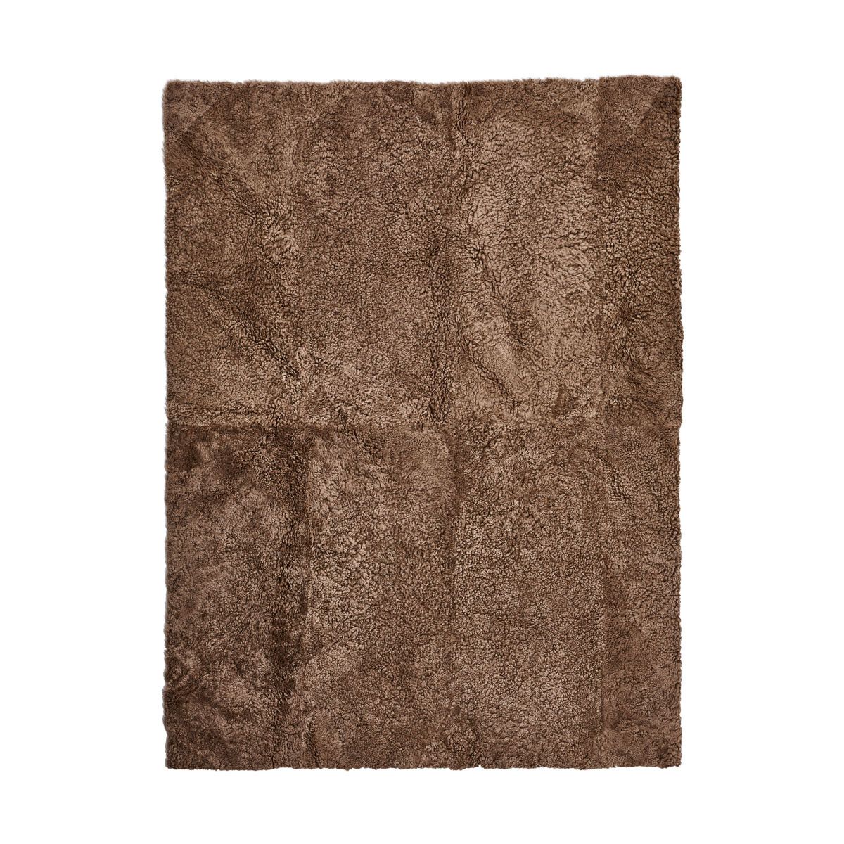 Tapis design en peau de mouton bouclée à laine courte