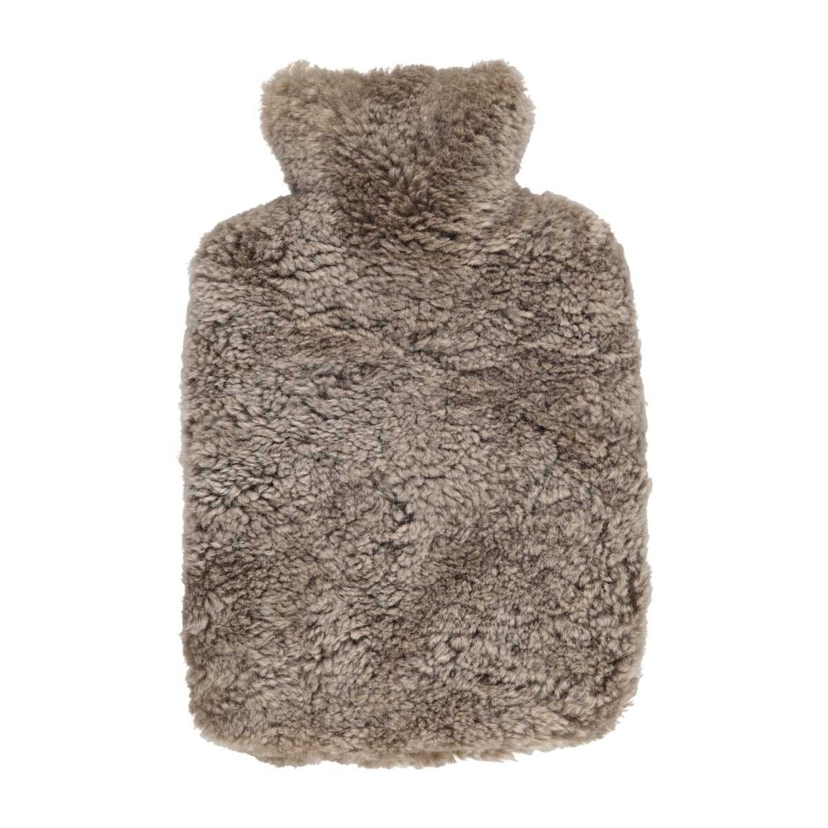 Bouillotte habillée de peau de mouton Taupe