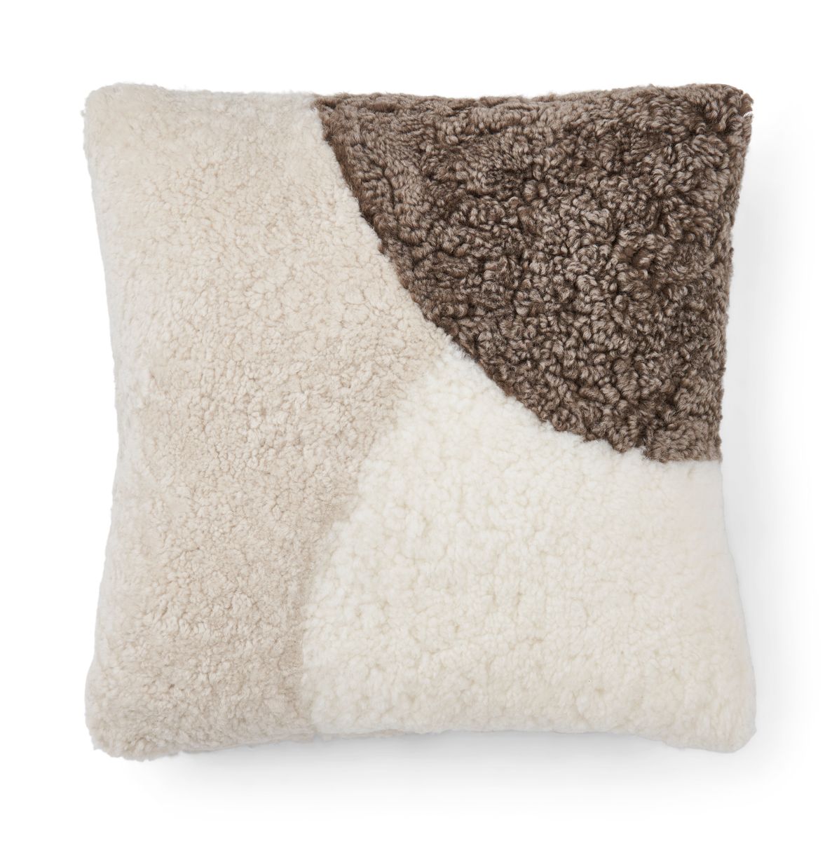 Coussin en laine courte de mouton