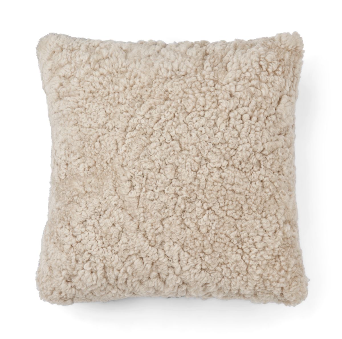 Coussin en laine courte de mouton Anthracite/Pearl/Graphite