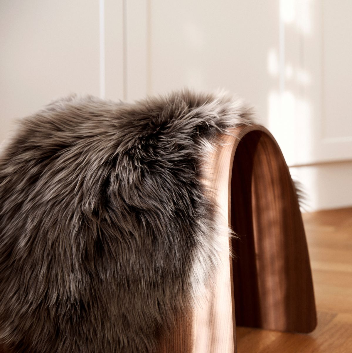 Tabouret en mouton Chêne noir