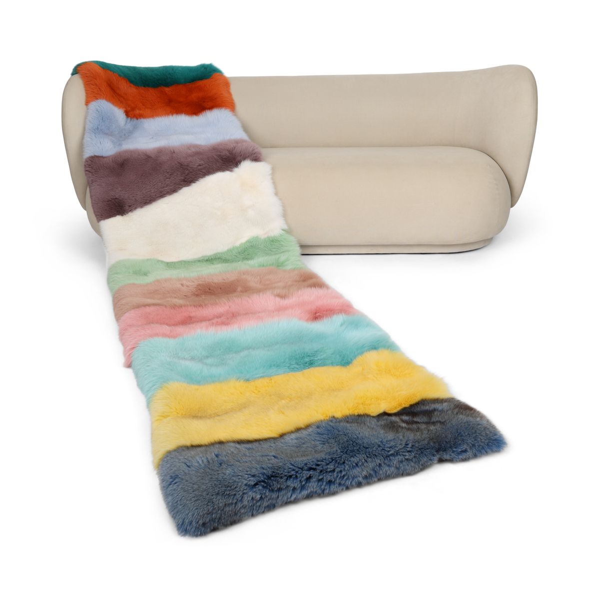 Plaid Premium en Renard | Doublure en Cachemire | Renard Mix | 75x300 cm