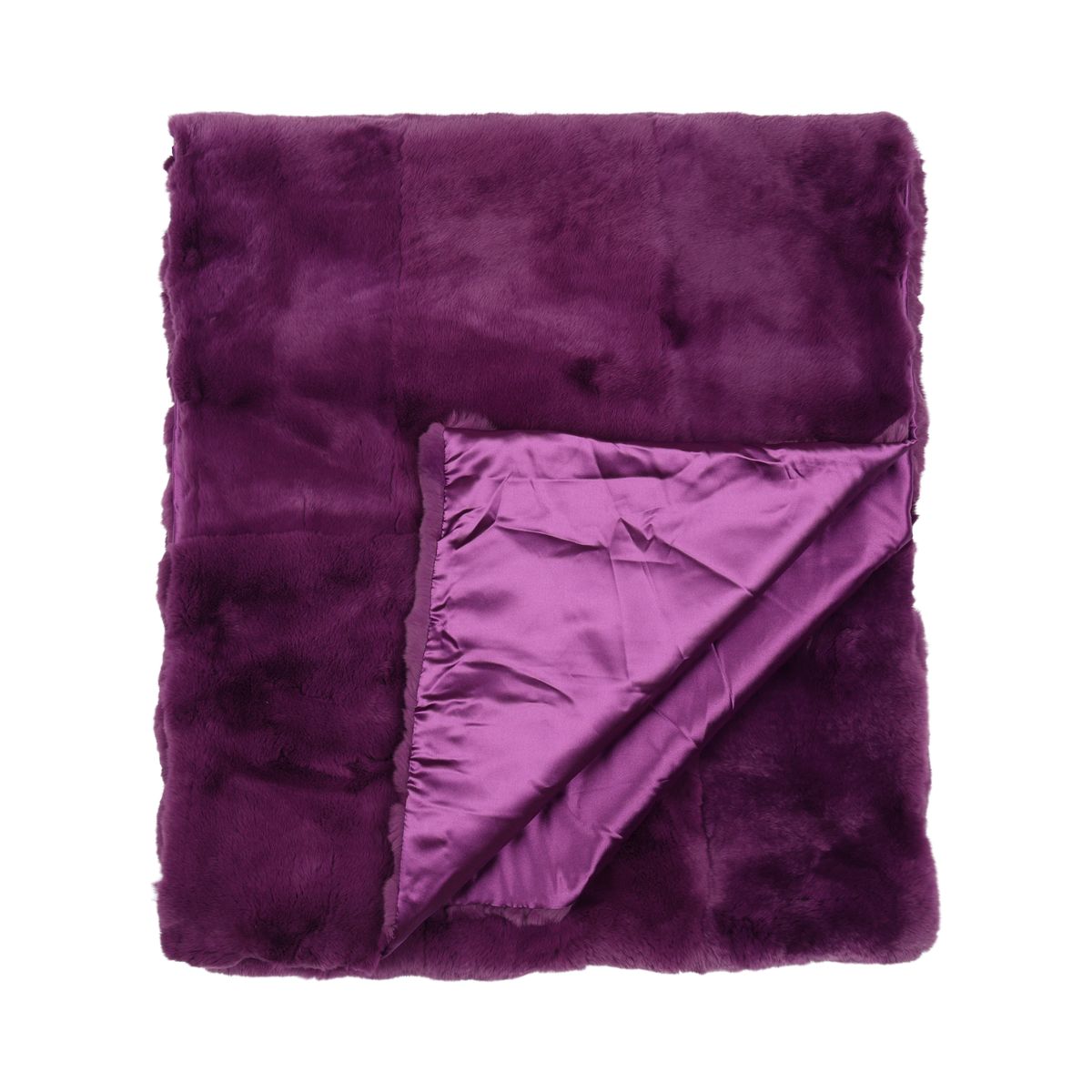 Chemin de Lit Premium | Rex Rabbit | 238x55 cm Pourpre