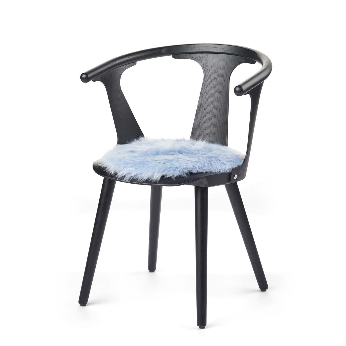 Dessus de siège en peau de mouton | Laine longue | Ø38 cm Ciel d'été
