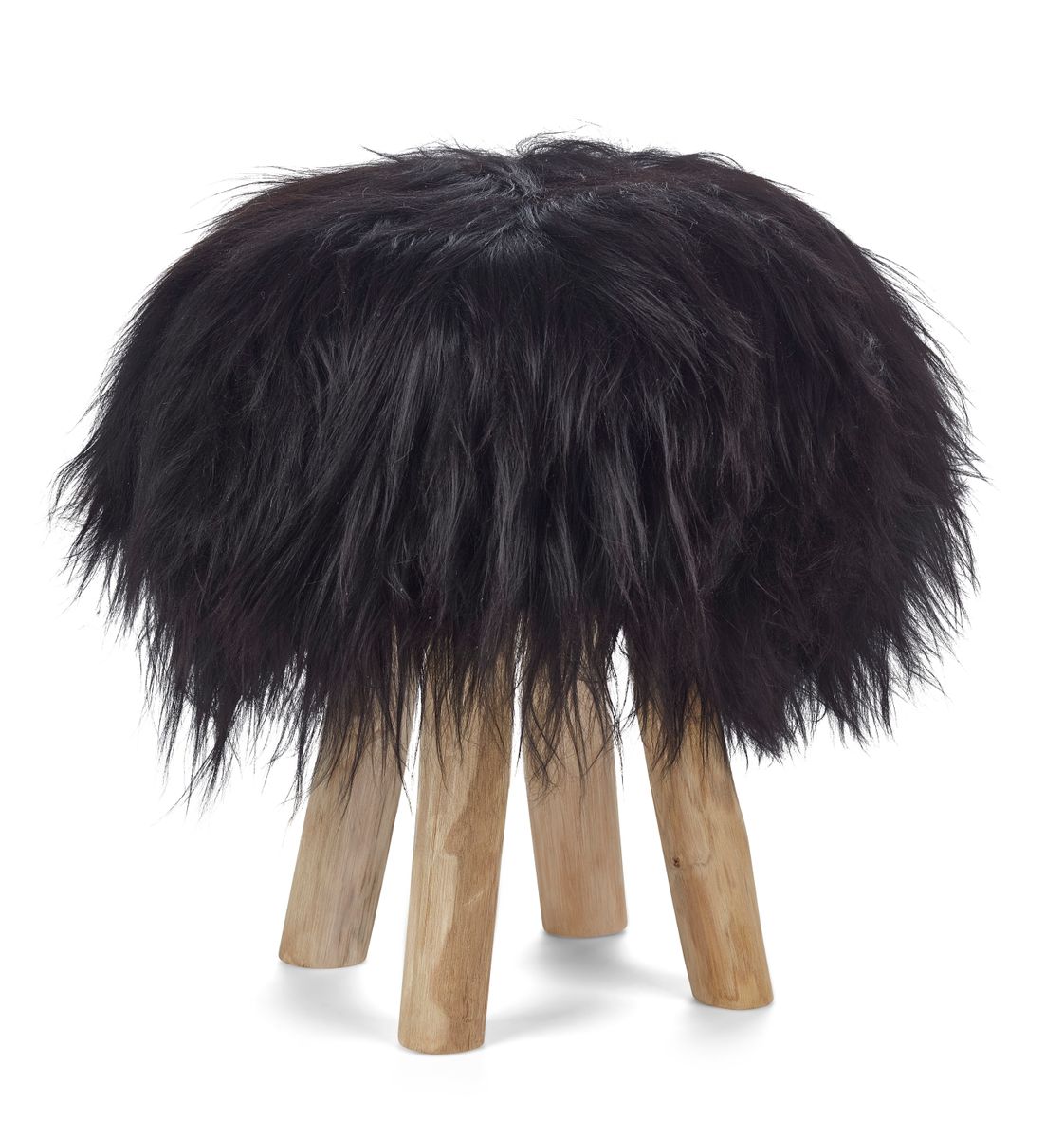 Dessus de tabouret en peau de mouton islandaise