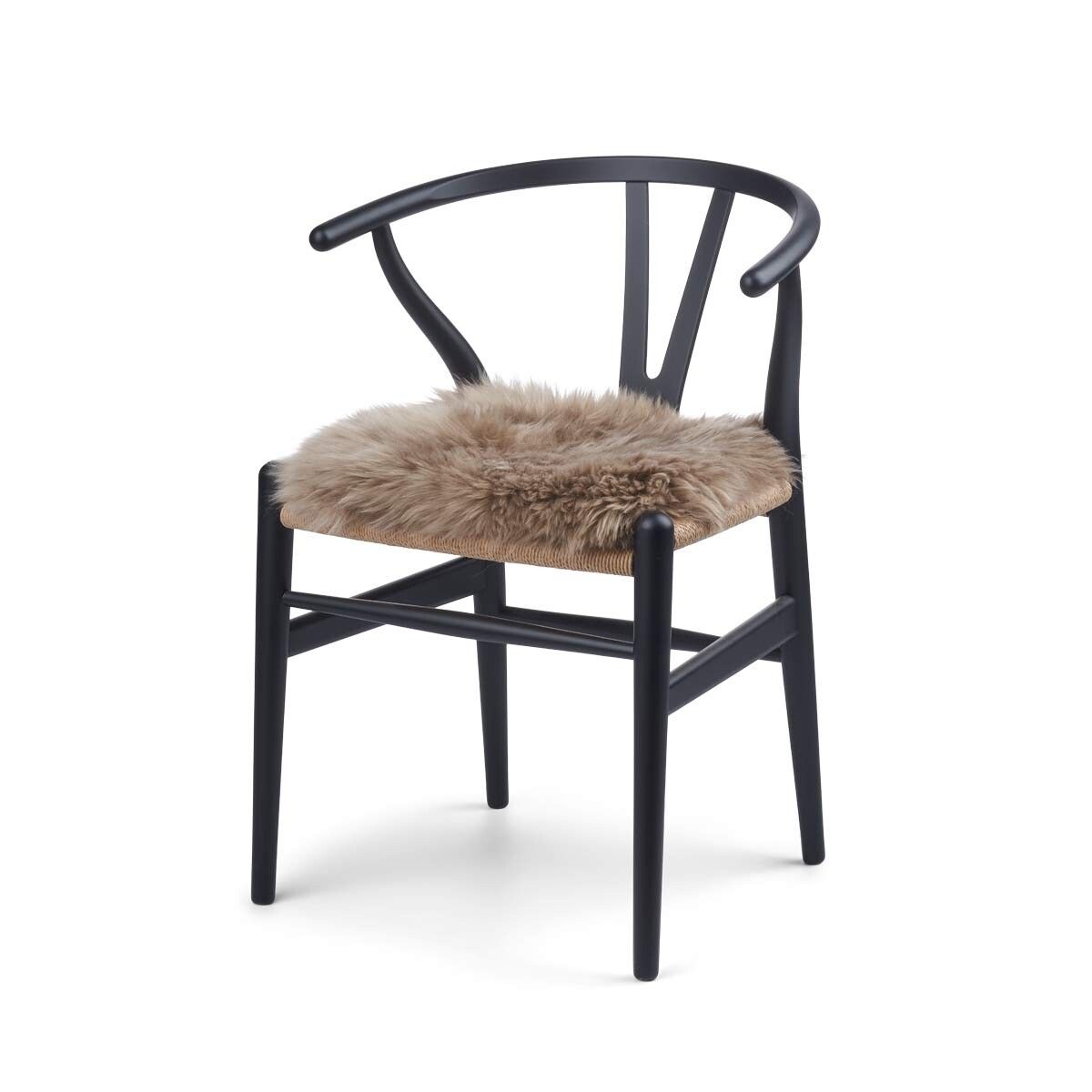 Dessus de siège en peau de mouton | Laine longue | Zéro déchet Taupe