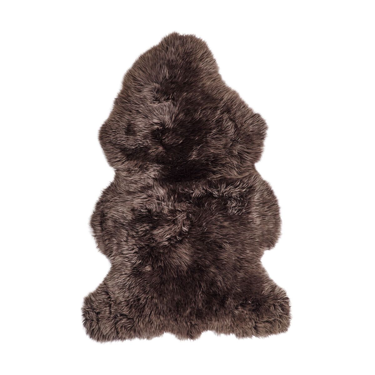 Peau de mouton de Nouvelle-Zélande à laine longue 80 cm Noyer
