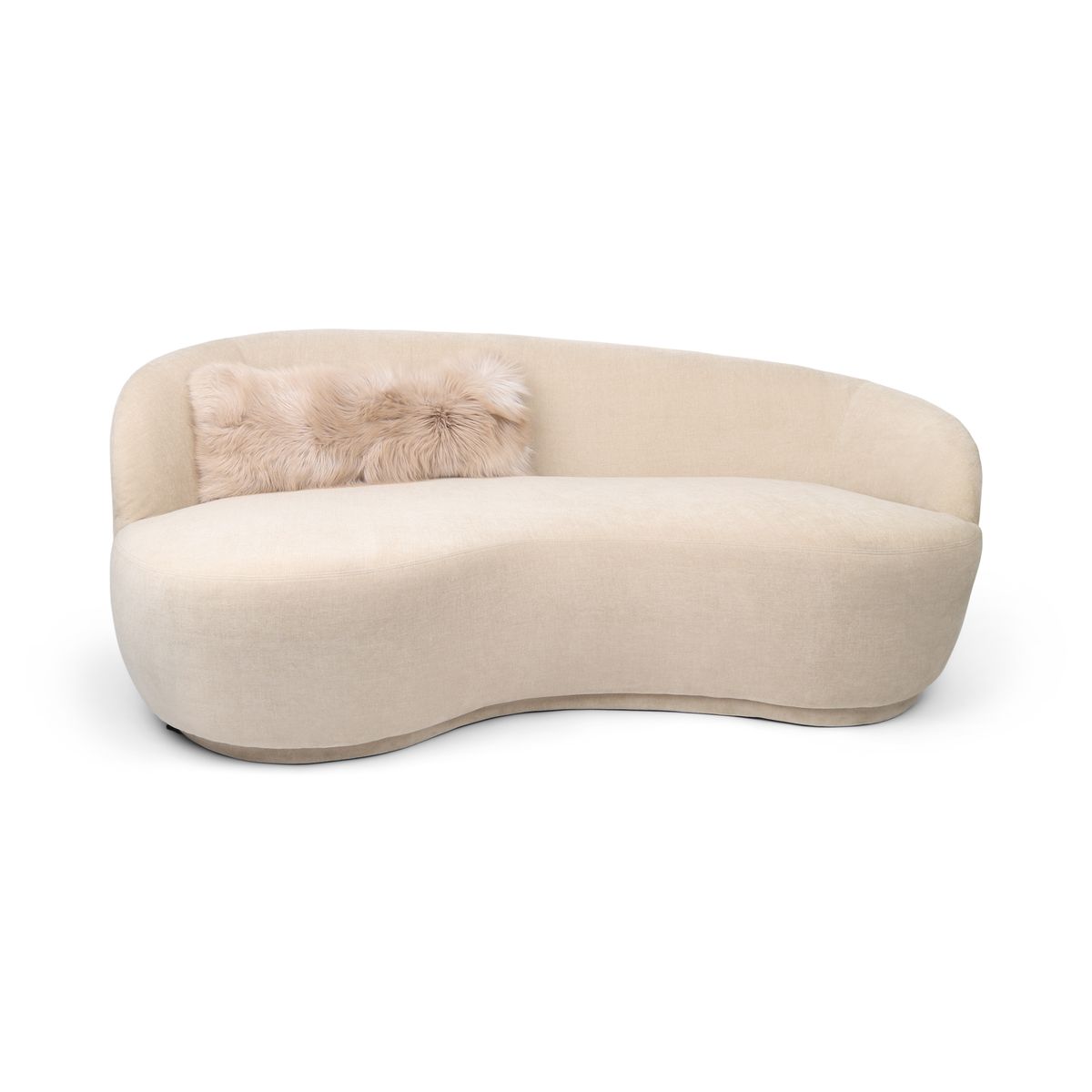 Coussin Premium en Renard | Dos en Cachemire | Norvège | Latte | 30x75 cm