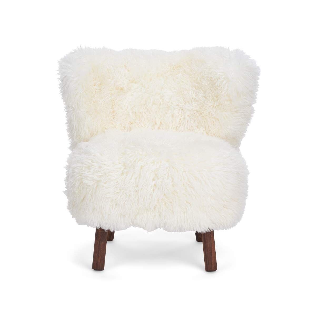 Fauteuil lounge Emily | Laine courte Blanche-Neige