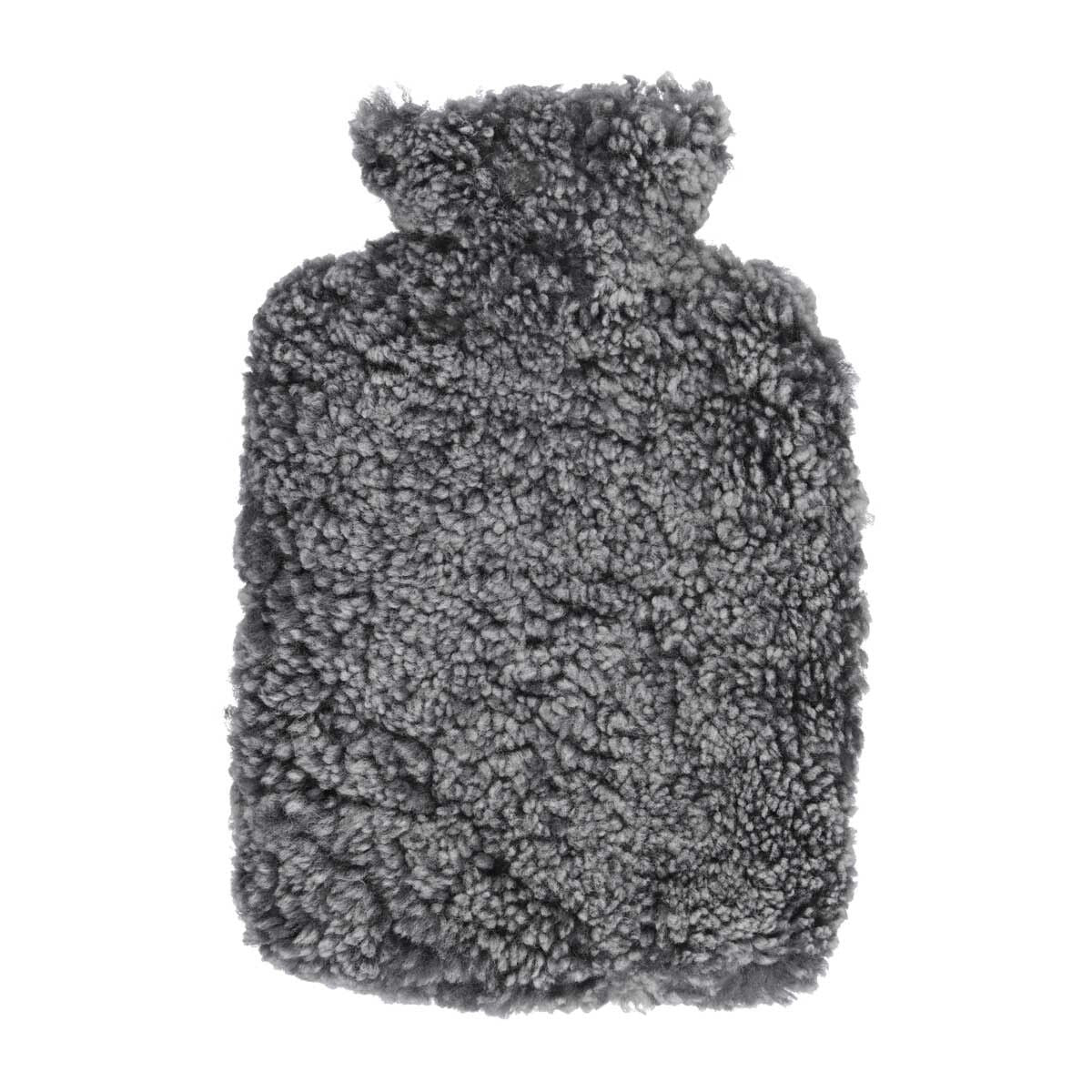 Bouillotte habillée de peau de mouton Graphite