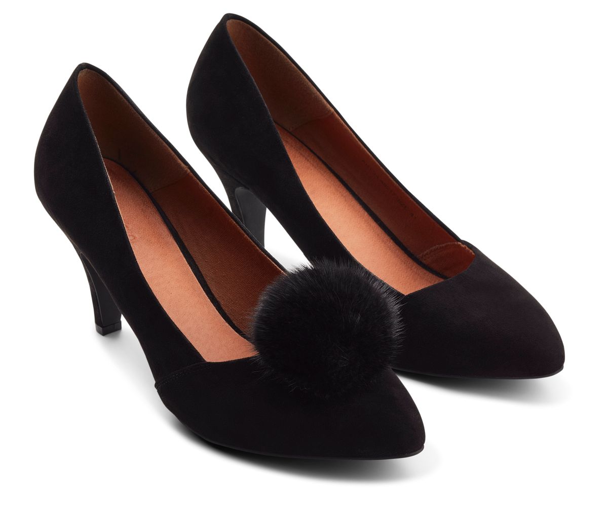 Clip Pompon pour chaussures Noir