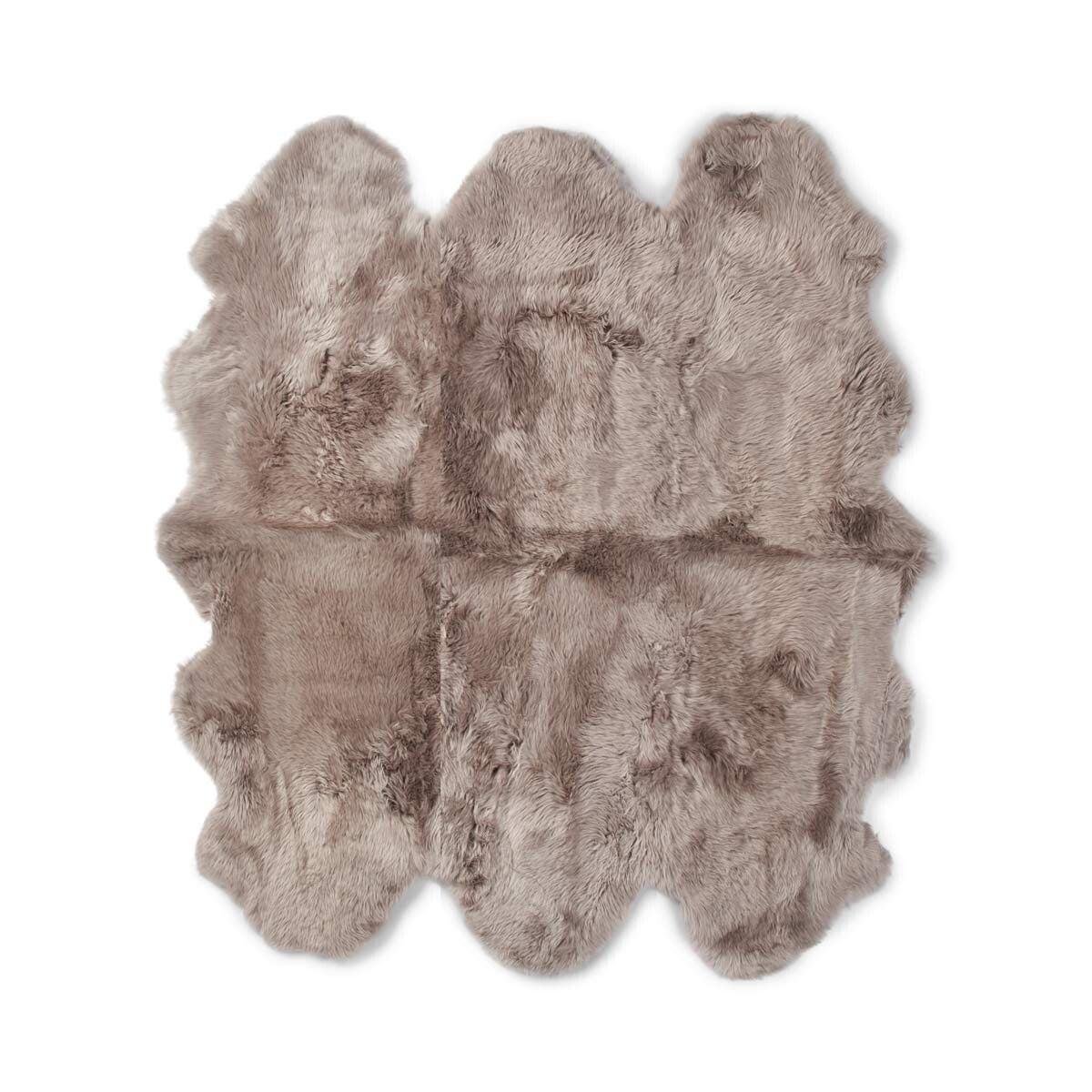 Peau de mouton de Nouvelle-Zélande à laine longue 180x162 cm Colombe